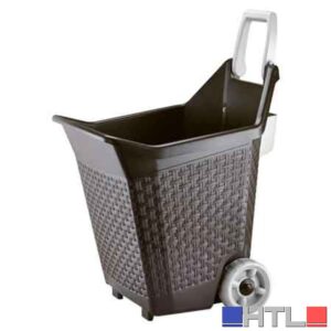 CARRIOLA MULTIUSO 'KART' 76 lt, cm 59x50x72h - Colore Cacao