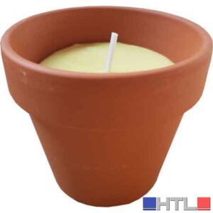 KIT CANDELE ALLA CITRONELLA IN TERRACOTTA Ø 6x6h cm - Confezione 6 pezzi