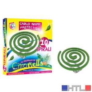 SPIRALI AL PROFUMO DI CITRONELLA Confezione 10 pezzi