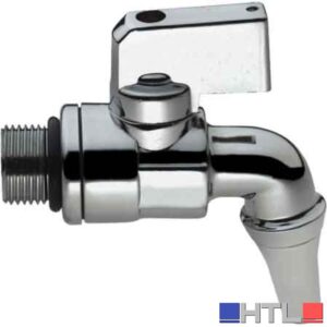 RUBINETTO A SFERA PER CONTENITORE OTTONE CROMATO 1/2"