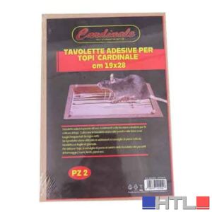 TAVOLETTE ADESIVE PER TOPI CARDINALE 19x28 cm - Confezione 2 pezzi