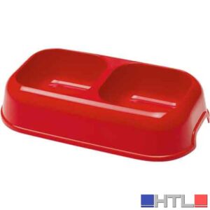 CIOTOLA DOPPIA PER CANI E GATTI 'PARTY' cm 26x15x5,6h - 0,7 lt