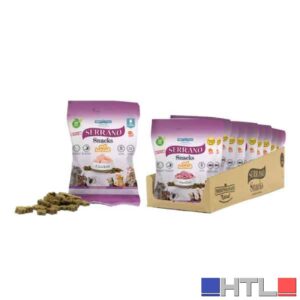 SNACK PER GATTO 'PREMIUM' SERRANO Hairball - Gusto Pollo (Confezione da 12 pezzi)
