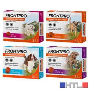 ANTIPARASSITARIO A COMPRESSE MASTICABILI 'FRONTLINE' Per cani 10-25Kg - 3 Compresse
