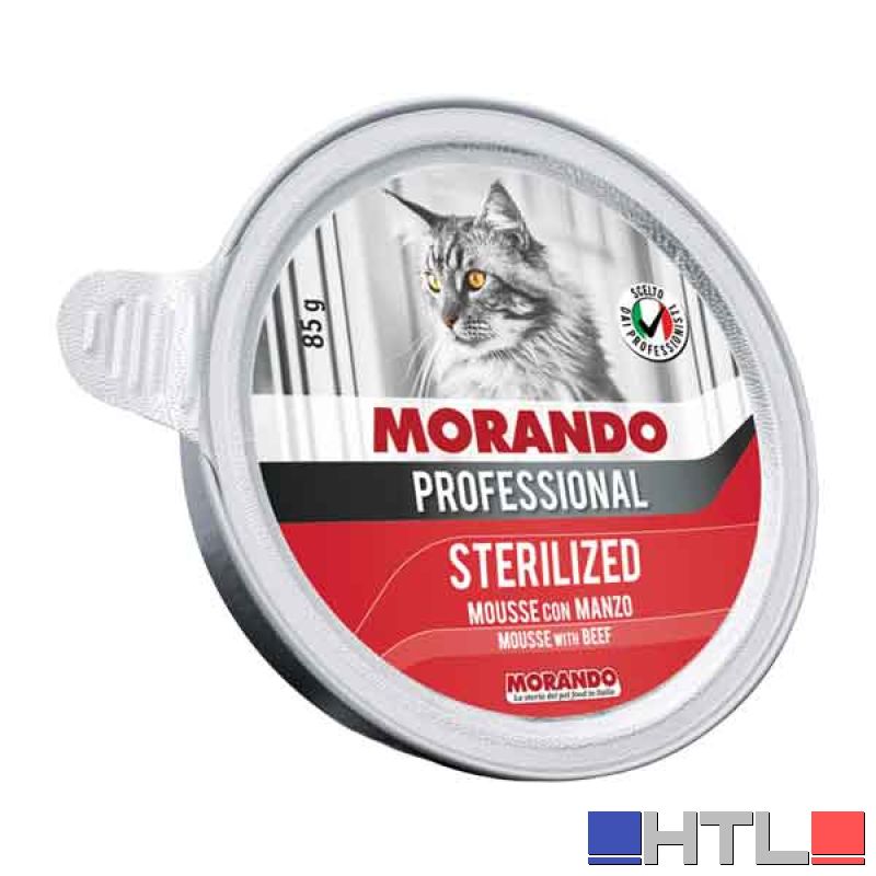 MOUSE PER GATTI STERILIZZATI MONOPORZIONE MORANDO 85 gr - Gusto pollo e tacchino (Confezione da 24 pezzi)