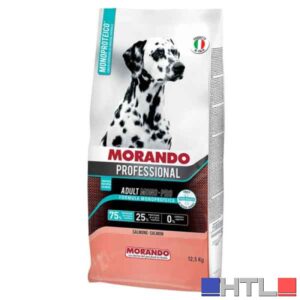 CROCCHETTE PER CANI MONOPROTEICHE MORANDO 12,5 Kg, Gusto salmone - Per cani adulti