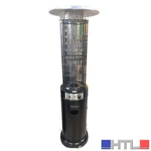 STUFA A FUNGO CON TUBO VETRO CARDINALE 11000 Watt - Col. Nero