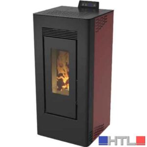STUFA A PELLET CANALIZZATA 'CLEVER' Kw 11,61 - Colore Bordeaux