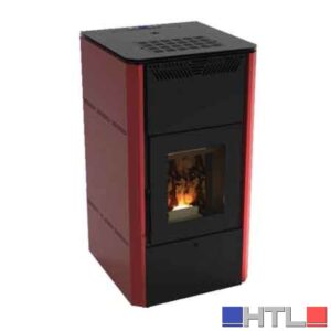 STUFA A PELLET TERMO 'CORVARA 32V' Kw 28,55 - Colore Bordeaux