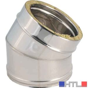 GOMITO DOPPIA PARETE A 45° Ø 80/130 mm