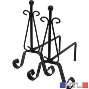 COPPIA ALARI CON SFERA 40x23x35,5h cm