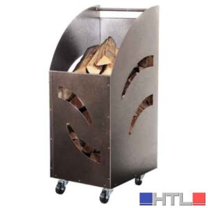 CARRELLO PORTALEGNA PER CAMINO 32x42x80h cm