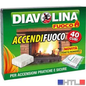 ACCENDIFUOCO 'DIAVOLINA' 40 cubi (Confezione da 24 pezzi)