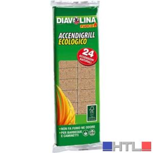 ACCENDIGRILL ECOLOGICO 'DIAVOLINA' 100 cubi (Confezione da 6 pezzi)