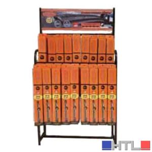 ESPOSITORE COMPLETO SPAZZOLE TERGICRISTALLO 'KRISTALL' CARDINALE  108 pezzi - 18 ganci da 6 pezzi