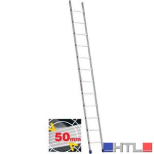 SCALA SINGOLA CON GRADINO LARGO 10 gradini - H. 3,00 mt