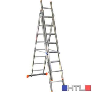 SCALA A TRE ELEMENTI 'OR3' 12+12+12 gradini - H. 7,60 mt - montante 84x25 mm