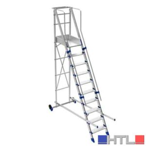 SCALA RICHIUDIBILE CON PIATTAFORMA 'FORTEZZA' 10 gradini - H. 397 cm