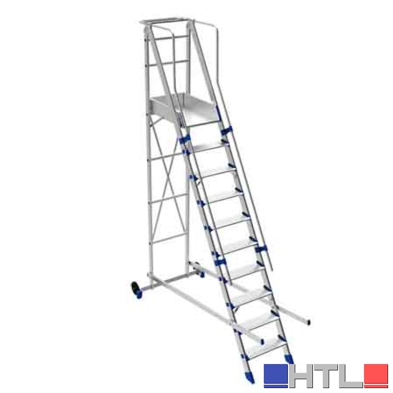 SCALA RICHIUDIBILE CON PIATTAFORMA 'FORTEZZA' 6 gradini - H. 285 cm