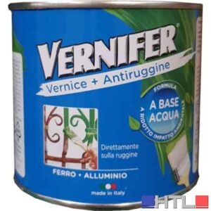 SMALTO ANTIRUGGINE ALL'ACQUA 'VERNIFER' BRILLANTE 500 ml - Bianco
