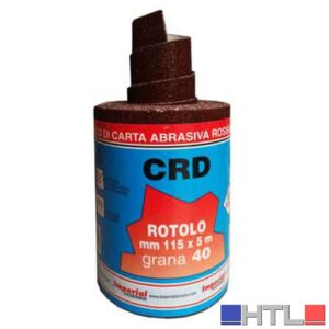 CARTA ABRASIVA 'CRD' MT 5 Grana 100 - rotolo mm 115x5 mt