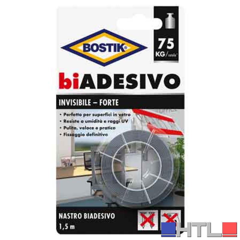 NASTRO BIADESIVO 'INVISIBILE' BOSTIK mm 19x1,5mt