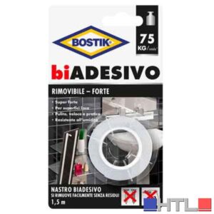 NASTRO BIADESIVO 'RIMOVIBILE-FORTE' BOSTIK mm 19x1,5mt