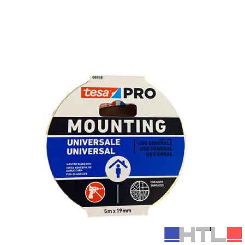 NASTRO BIADESIVO 'MOUNTING UNIVERSAL' TESA mm 19x1,5 mt - Colore Bianco