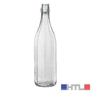 BOTTIGLIA IN VETRO COSTOLATA 1 lt (Confezione da 20 pezzi)
