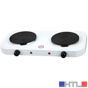 FORNELLO ELETTRICO 2 PIASTRE 2 x Ø 15,5 cm - 1000/2000 Watt