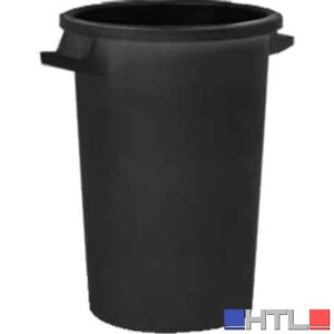 BIDONE PER RIFIUTI NERO 100 lt - Ø 47x66 h