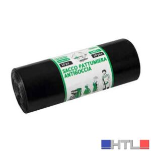 SACCHI PER NETTEZZA URBANA NERI 70x110 cm (10 pz/rt) - Spess. 50 micron (Confezione da 28 rotoli)