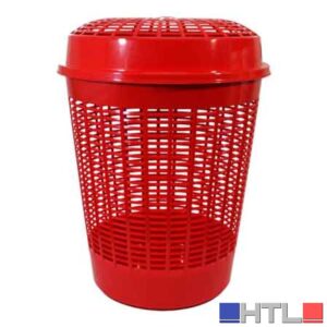 CESTA TRAFORATA PORTABIANCHERIA 'EUROPA' Ø 46,5 x h 56 cm, 65 lt - Colore Rosso