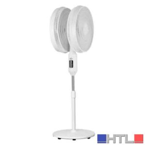 VENTILATORE A PIANTANA CON TELECOMANDO E TIMER DOPPIO Ø 40 cm