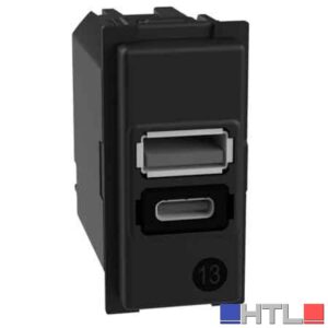 ALIMENTATORE DA INCASSO 'LIVING NOW' BTICINO 1 Presa usb + 1 Presa Type-C - 15 Watt