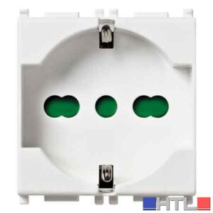 PRESA ITALIANA/TEDESCA 'PLANA' VIMAR 10/16A 250V 2P+T - Colore Bianco