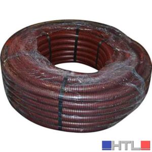 TUBO CORRUGATO CON TIRAFILO MARRONE Ø 20 mm - rotolo 100 mt (Confezione da 100 ML)
