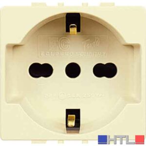 PRESA ITALIANA/TEDESCA 'TONDO' 10/16A 250V 2P+T