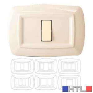 PLACCA COPRINTERRUTTORI 'TONDO' AVORIO 1 modulo