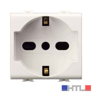 PRESA ITALIANA/TEDESCA 'EASY' 10/16A 250V 2P+T - Bianco