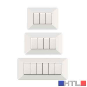 PLACCA COPRINTERRUTTORE BIANCA 'EASY' 3 Posti