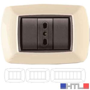 PLACCA COPRINTERRUTTORE AVORIO 'MYLIFE' 2 Moduli
