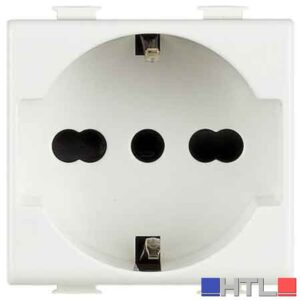 PRESA ITALIANA/TEDESCA 'MATIX' BTICINO 10/16A 250V 2P+T - Bianco