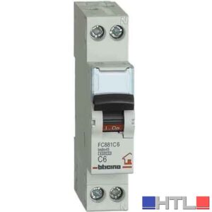 INTERRUTTORE MAGNETOTERMICO COMPATTO BTICINO 1P+N Corrente 10A (Confezione da 4 pezzi)
