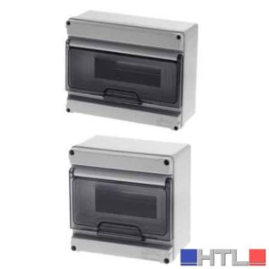 CENTRALINO DA PARETE C/PORTELLO IP65 12 Moduli - 250x202x90 mm - Grigio