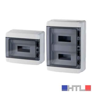 CENTRALINO DA PARETE PER CARTONGESSO C/PORTELLO IP65 12 Moduli - 298x260x143 mm - Grigio