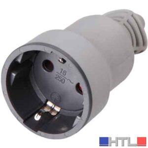 PRESA MOBILE SCHUKO 10A IN GOMMA 2P+T