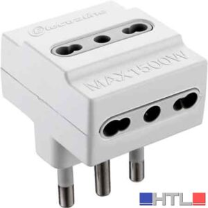 ADATTATORE TRIPLO 16A 2P+T - presa 10/16A 2P+T