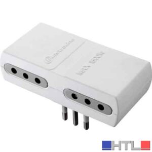 ADATTATORE QUADRUPLO 10A 2P+T presa 10A 2P+T
