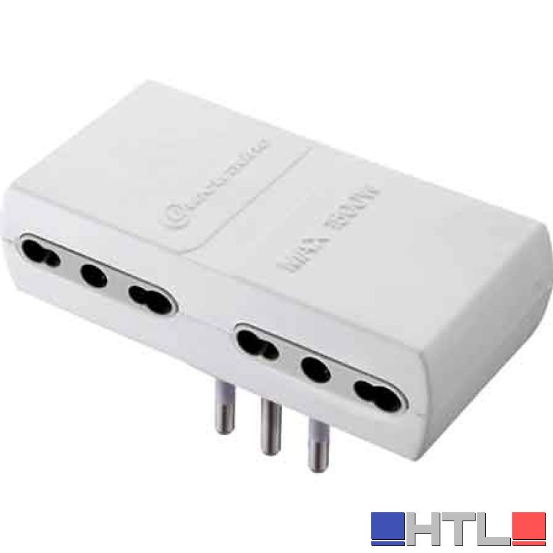 ADATTATORE QUADRUPLO 16A 2P+T - presa 10/16A 2P+T